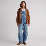 Salopette in Denim a Gamba Larga